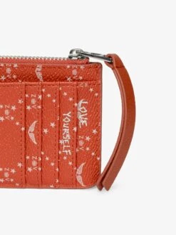 Zadig & Voltaire ZV Card Monogram Card Holder in Flame – Coated Canvas Zip Wallet -Zadig & Voltaire Clothing LWSG03642 FLAME ADDI 2 6842c4c1df4b7