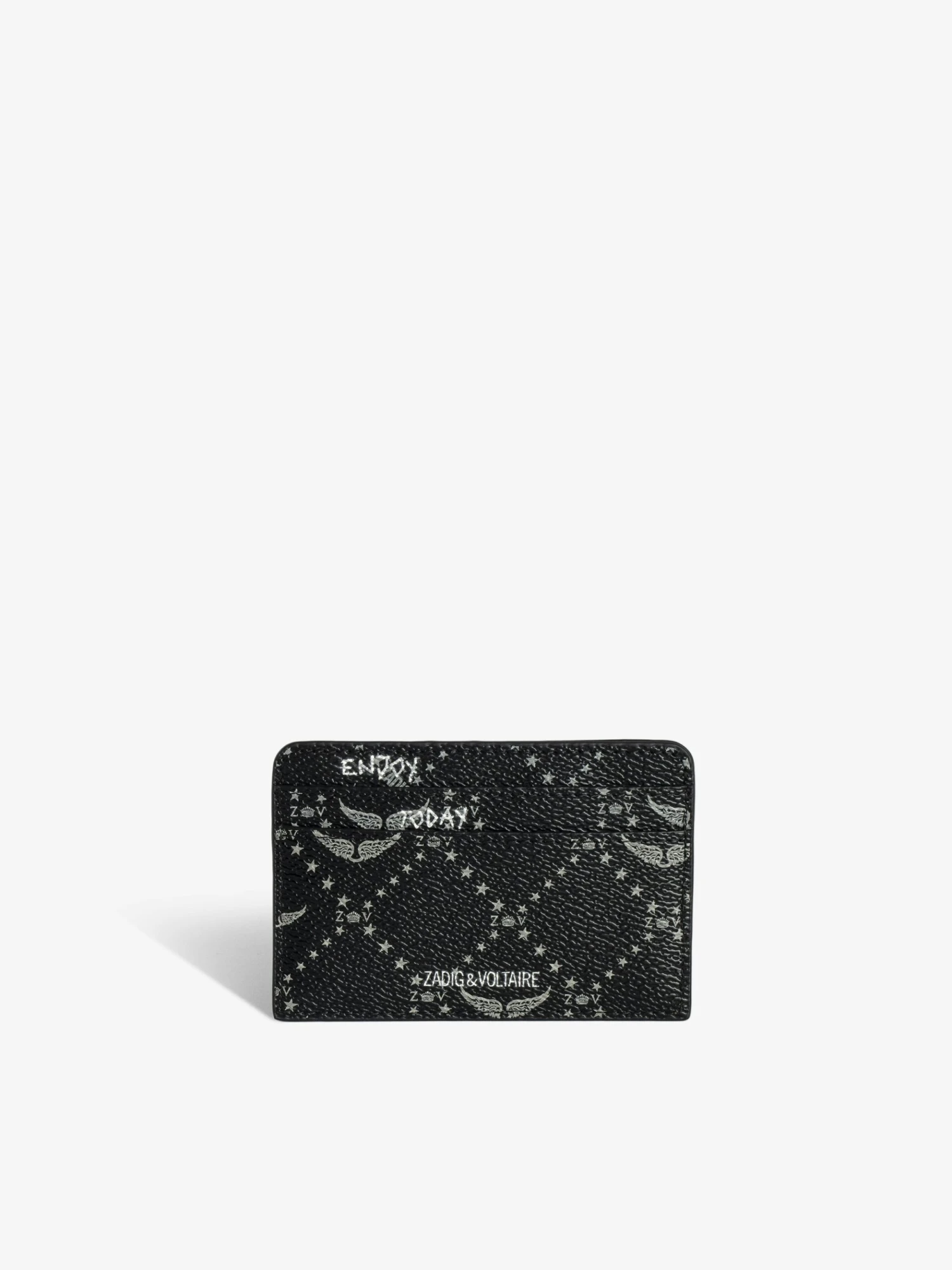 Zadig & Voltaire ZV Pass Monogram Card Holder Black 4 Zadig & Voltaire ZV Pass Monogram Card Holder Black - Image 2
