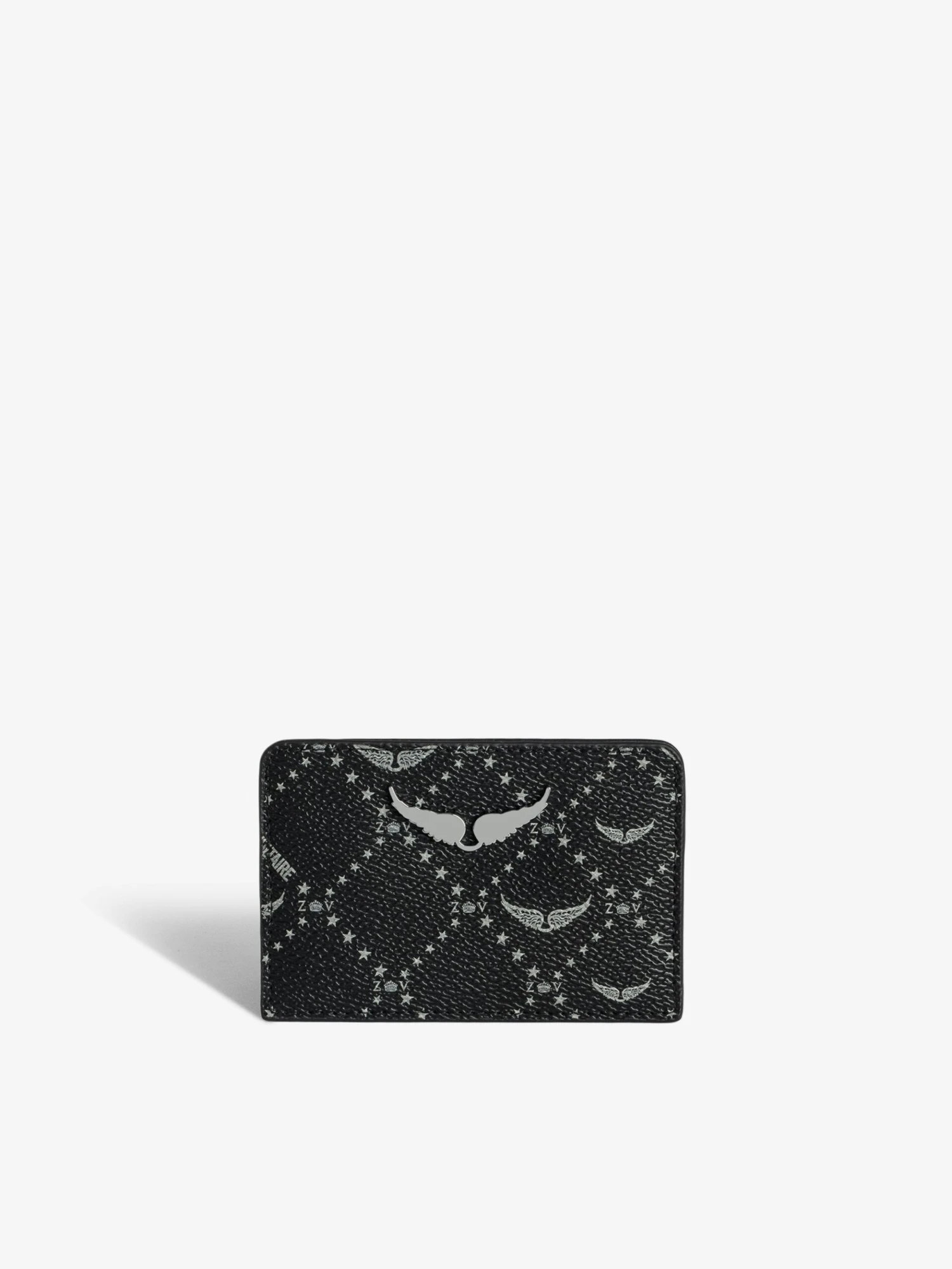 Zadig & Voltaire ZV Pass Monogram Card Holder Black 3 Zadig & Voltaire ZV Pass Monogram Card Holder Black