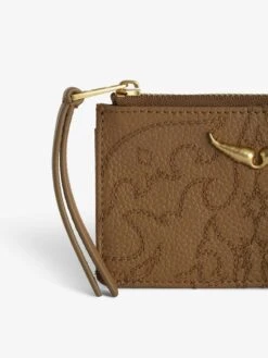 Zadig & Voltaire ZV Card Wallet Cognac -Zadig & Voltaire Clothing LWSG03664 COGNAC ADDI 1 675abcf4ba849