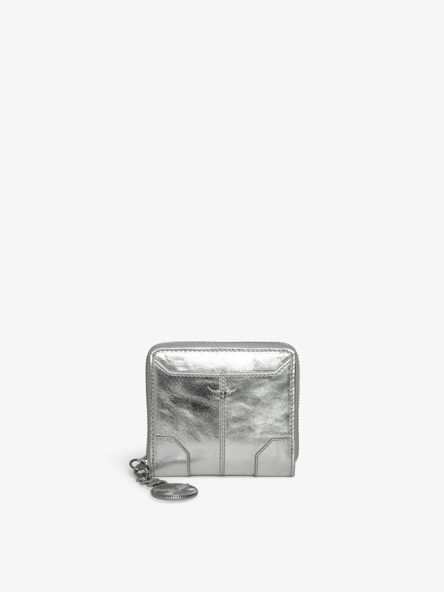 Zadig & Voltaire Sunny Mini Vintage Metal Wallet Silver 3 Zadig & Voltaire Sunny Mini Vintage Metal Wallet Silver