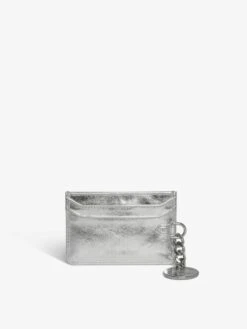 Zadig & Voltaire Sunny Pass Vintage Metal Card Holder Silver -Zadig & Voltaire Clothing LWSG03675 SILVER BACK 680a2e6a43db1