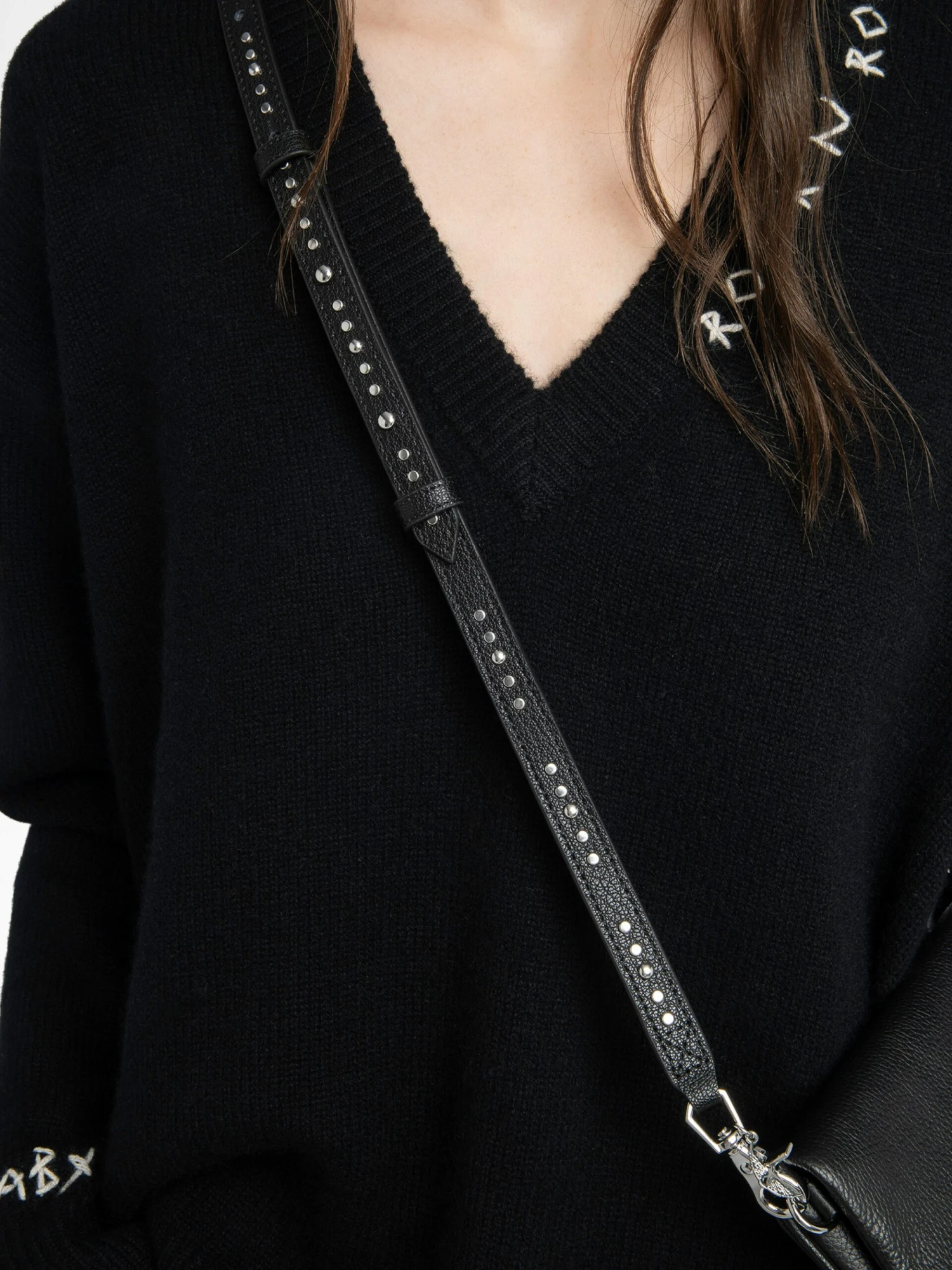 Zadig & Voltaire Overstudded Shoulder Strap Noir 5 Zadig & Voltaire Overstudded Shoulder Strap Noir - Image 3