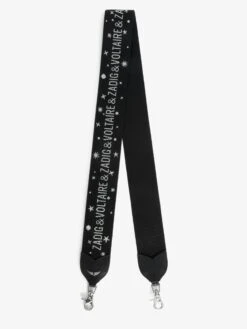 Zadig & Voltaire Starlight Canvas Shoulder Strap Black