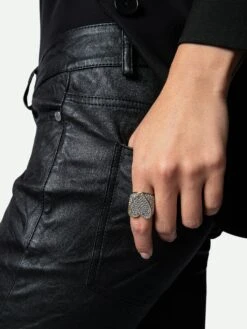 Zadig & Voltaire Idol Strass Ring Shiny Black -Zadig & Voltaire Clothing OWJW00012 SHINY BLACK HOVER 1