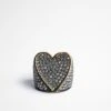 Zadig & Voltaire Idol Strass Ring Shiny Black -Zadig & Voltaire Clothing OWJW00012 SHINY BLACK PACKSHOT 1