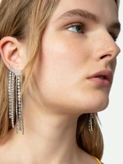 Zadig & Voltaire Rock Color Earrings Shiny Silver -Zadig & Voltaire Clothing OWJW00587 SHINY SILVER HOVER 2