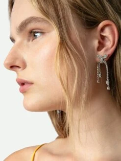 Zadig & Voltaire Rock Node Earrings Shiny Silver -Zadig & Voltaire Clothing OWJW00589 SHINY SILVER ADDI 3