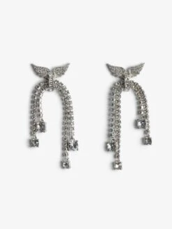 Zadig & Voltaire Rock Node Earrings Shiny Silver