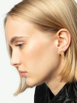 Zadig & Voltaire Rock Earrings Shiny Gold -Zadig & Voltaire Clothing OWJW00630 SHINY GOLD HOVER 67039598a3632