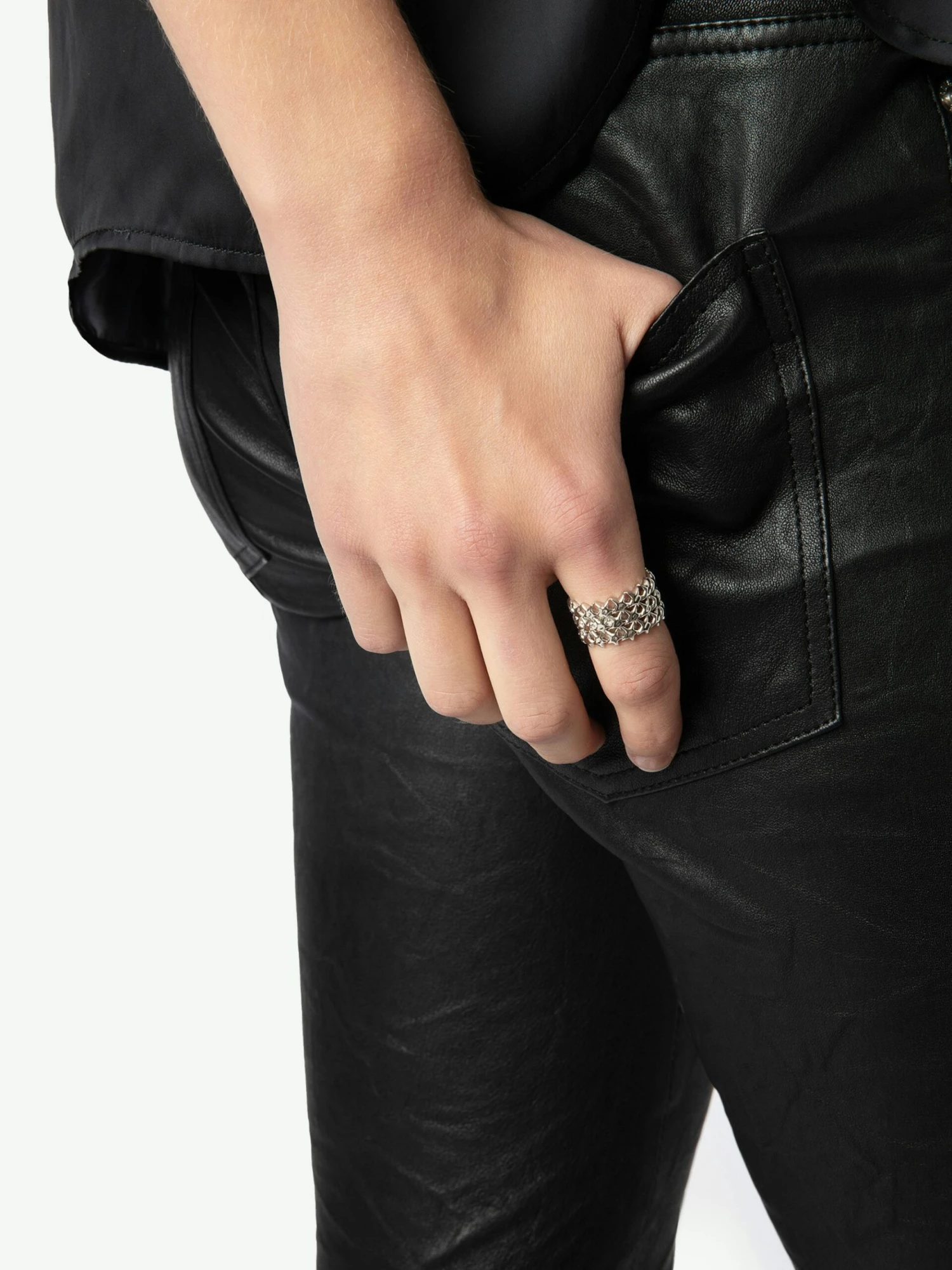 Zadig & Voltaire Rock Star Ring Shiny Silver 7 Zadig & Voltaire Rock Star Ring Shiny Silver - Image 5