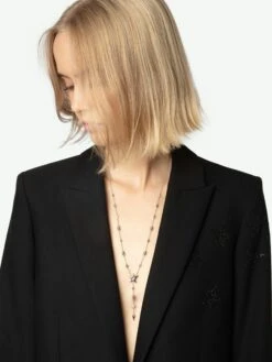 Zadig & Voltaire Rock Star Necklace Shiny Silver -Zadig & Voltaire Clothing OWJW01734 SHINY SILVER HOVER 670395a223a72