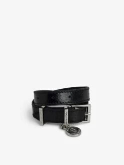 Zadig & Voltaire Sunny Leather Bracelet Black