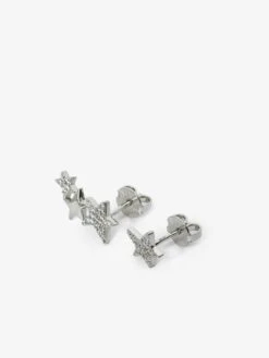 Zadig & Voltaire Rock Star Strass Earrings Shiny Silver -Zadig & Voltaire Clothing OWJW01771 SHINY SILVER ADDI 2 686cca7994de3