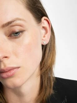 Zadig & Voltaire Rock Star Strass Earrings Shiny Silver -Zadig & Voltaire Clothing OWJW01771 SHINY SILVER ADDI 3 687a59c211dbe