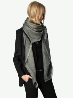 Zadig & Voltaire Glenn Monogram Metallic Scarf Street -Zadig & Voltaire Clothing OWSC01492 STREET HOVER 670395ec9e8c8