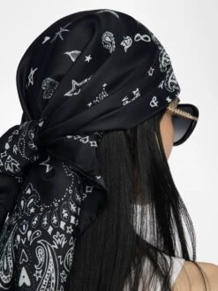 Zadig & Voltaire Debbie 85 Scarf Black -Zadig & Voltaire Clothing OWSC01504 BLACK HOVER 685d227b860a9