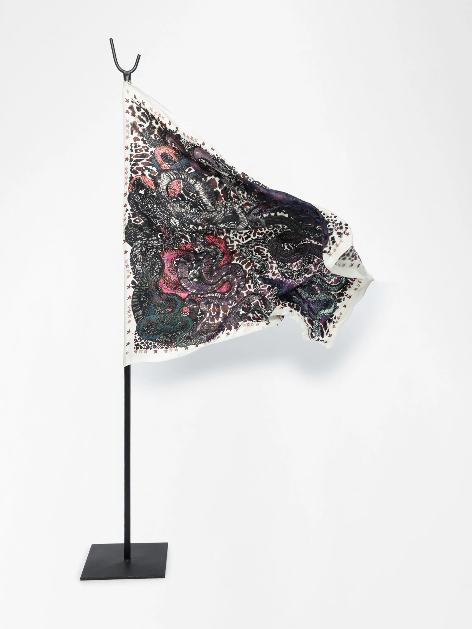 Zadig & Voltaire Debbie 85 Snakes Scarf Burgundy 4 Zadig & Voltaire Debbie 85 Snakes Scarf Burgundy - Image 2