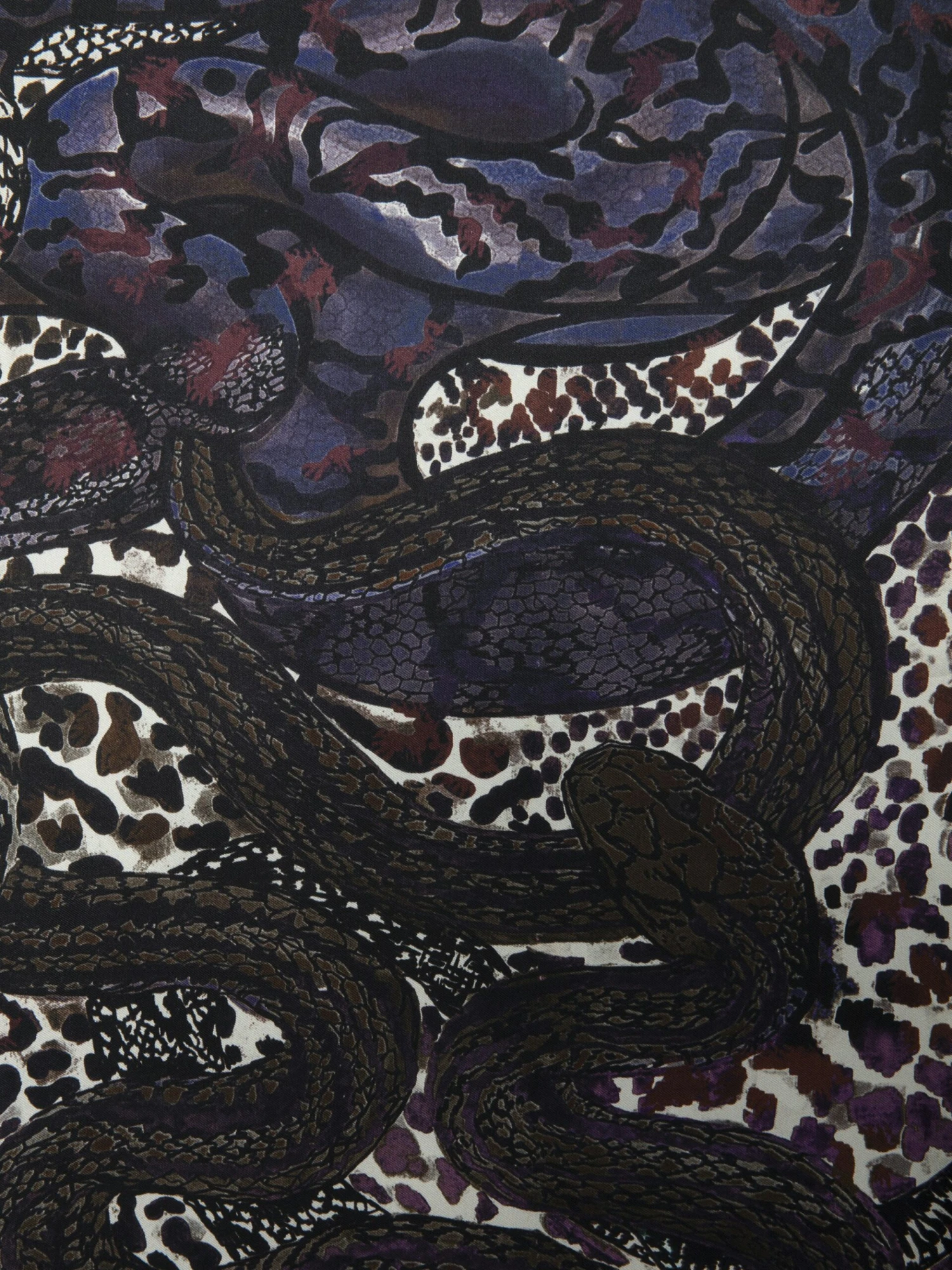 Zadig & Voltaire Debbie 85 Snakes Scarf Burgundy 7 Zadig & Voltaire Debbie 85 Snakes Scarf Burgundy - Image 5