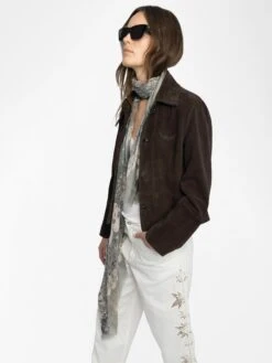 Zadig & Voltaire Kerry Scarf Record -Zadig & Voltaire Clothing OWSC01519 RECORD HOVER 6835c9baa711d