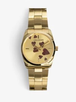 Zadig & Voltaire Zadig Strass Heart Watch Gold