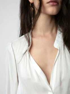 Zadig & Voltaire Tink Satin Blouse White -Zadig & Voltaire Clothing PWGCP3201F ECRU ADDI 2