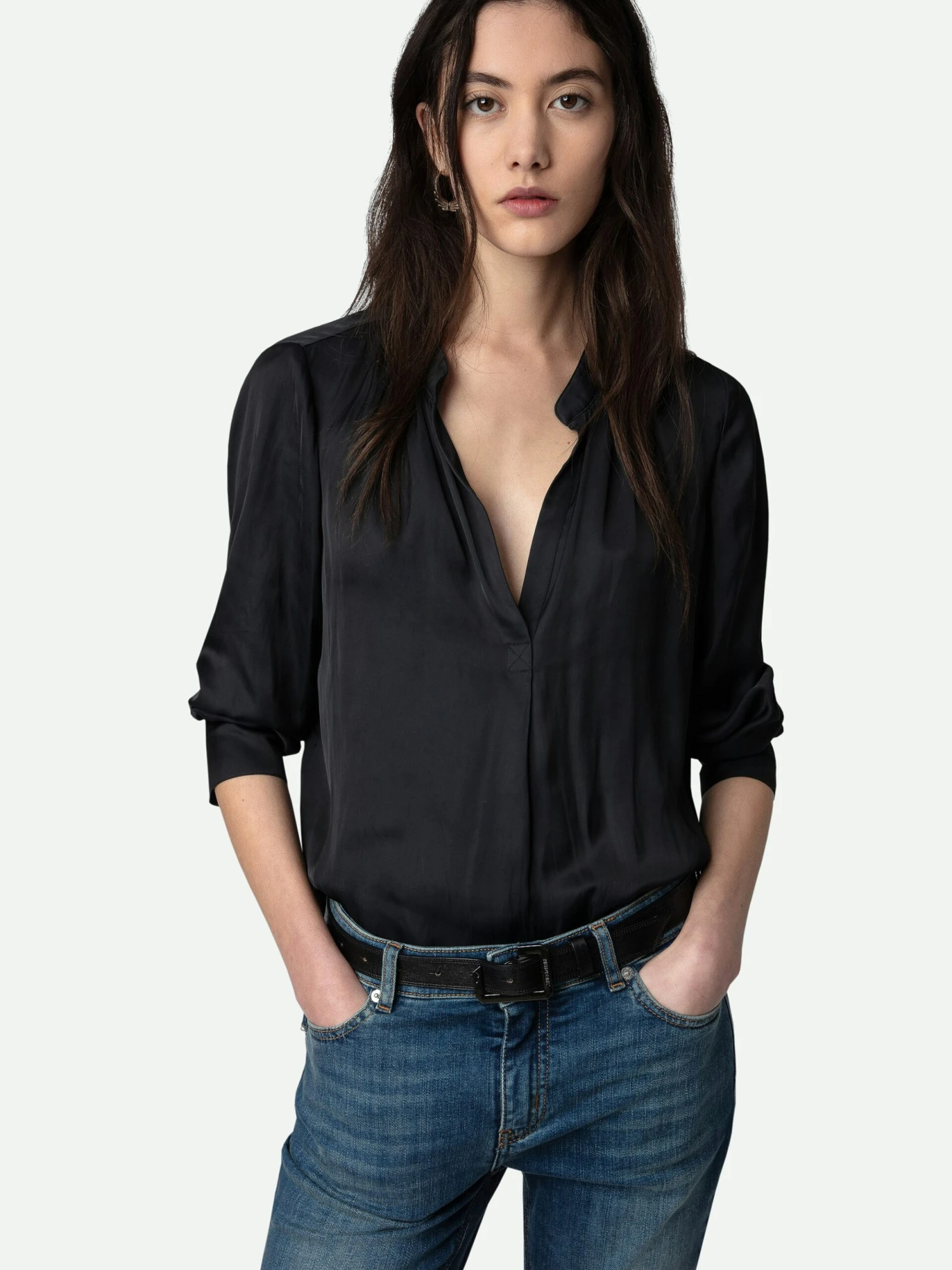 Zadig & Voltaire Tink Satin Blouse Black 7 Zadig & Voltaire Tink Satin Blouse Black - Image 5