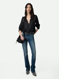 Zadig & Voltaire Tink Satin Blouse Black