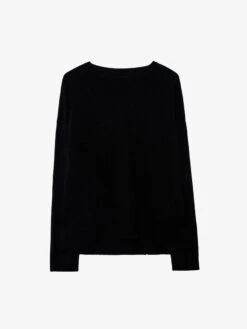 Zadig & Voltaire Cici Patch Cashmere Sweater Black -Zadig & Voltaire Clothing PWGMZ1101F NOIR PACKSHOT