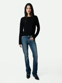 Zadig & Voltaire Cici Patch Cashmere Sweater Black