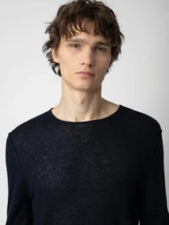 Zadig & Voltaire Teiss Cashmere Sweater Ink -Zadig & Voltaire Clothing PWGMZ1102H ENCRE ADDI 2