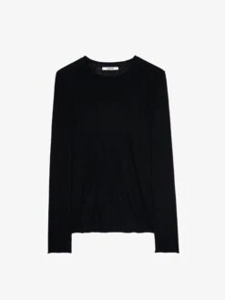 Zadig & Voltaire Teiss Cashmere Sweater Black 11 Zadig & Voltaire Teiss Cashmere Sweater Black -Zadig & Voltaire Clothing PWGMZ1102H NOIR PACKSHOT