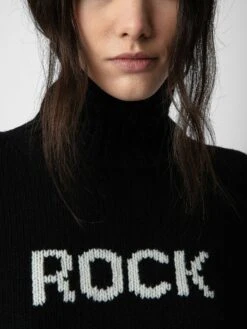 Zadig & Voltaire Alma Rock & Roll Sweater Black -Zadig & Voltaire Clothing PWHMZ1101F NOIR ADDI 2