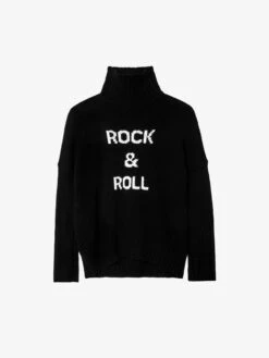 Zadig & Voltaire Alma Rock & Roll Sweater Black -Zadig & Voltaire Clothing PWHMZ1101F NOIR PACKSHOT
