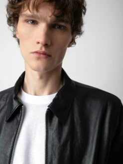 Zadig & Voltaire Mate Leather Jacket Black 11 Zadig & Voltaire Mate Leather Jacket Black -Zadig & Voltaire Clothing RMOW00102 NOIR ADDI 1