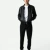 Zadig & Voltaire Mate Leather Jacket Black -Zadig & Voltaire Clothing RMOW00102 NOIR SHOOTING