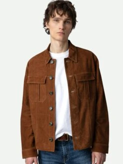 Zadig & Voltaire Kuba Suede Jacket Cognac 12 Zadig & Voltaire Kuba Suede Jacket Cognac -Zadig & Voltaire Clothing RMOW00103 COGNAC HOVER