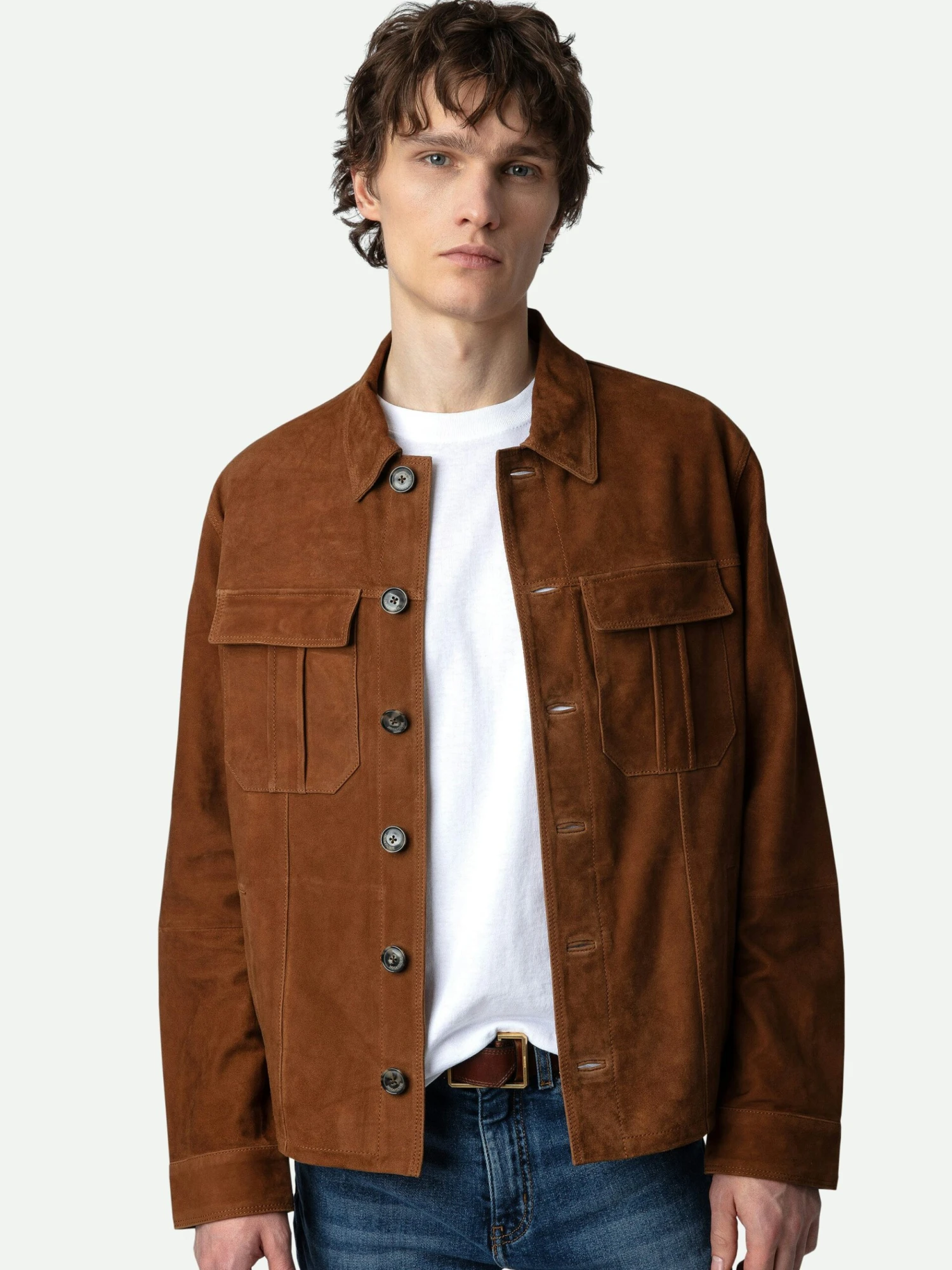 Zadig & Voltaire Kuba Suede Jacket Cognac 7 Zadig & Voltaire Kuba Suede Jacket Cognac - Image 5