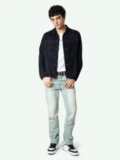 Zadig & Voltaire Kuba Suede Jacket Encre