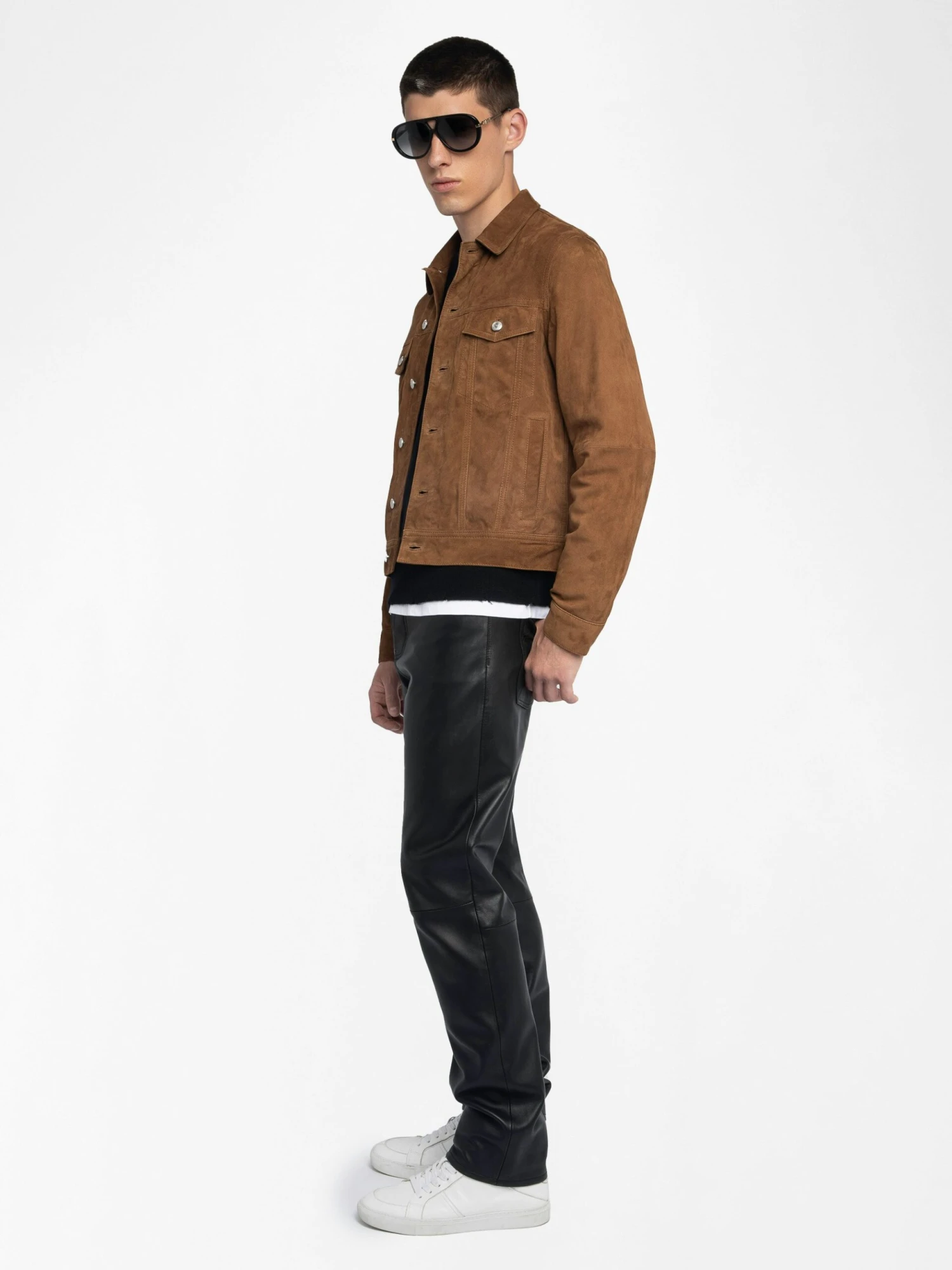 Zadig & Voltaire Bases Suede Jacket Cognac 7 Zadig & Voltaire Bases Suede Jacket Cognac - Image 5
