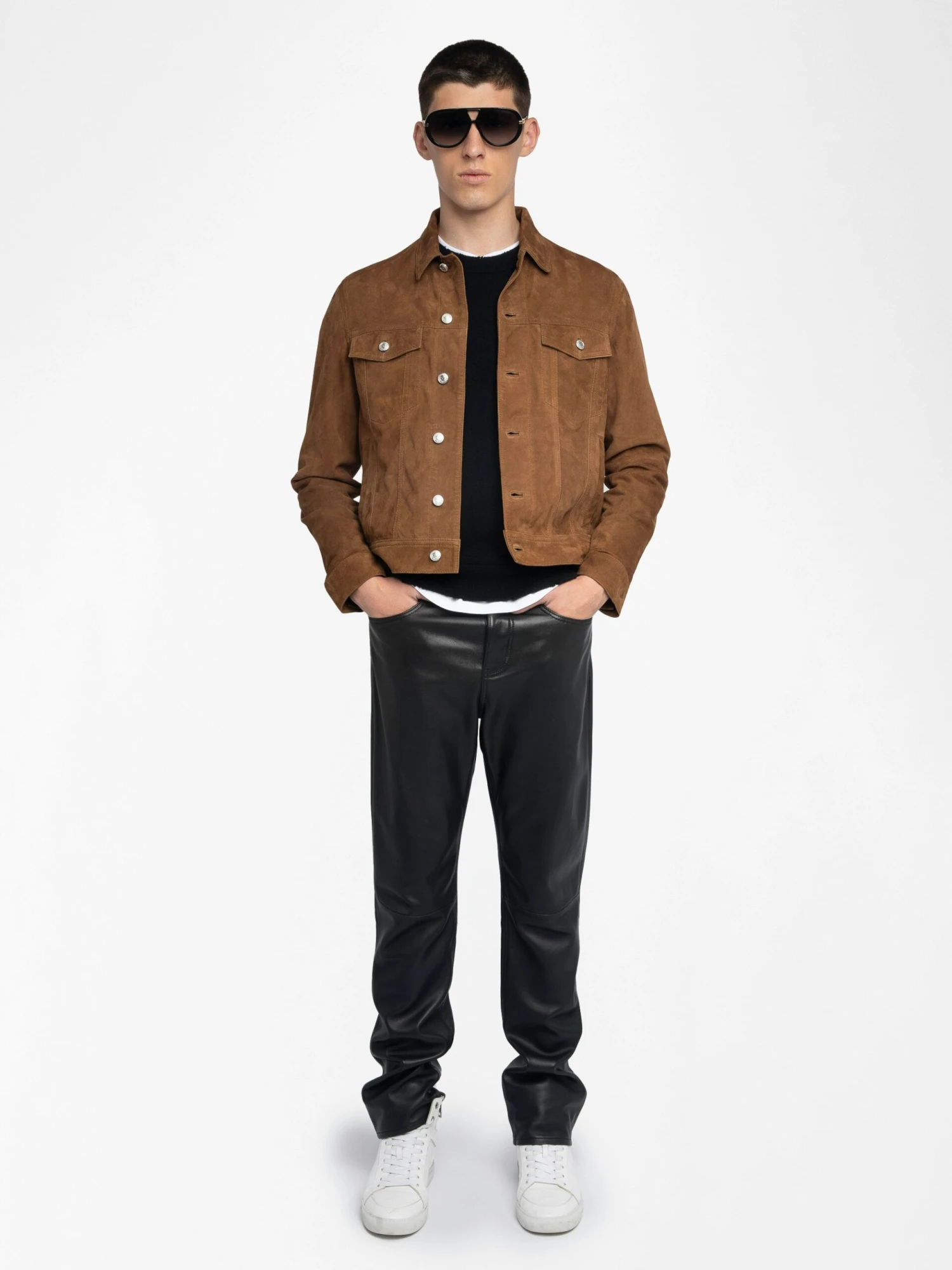 Zadig & Voltaire Bases Suede Jacket Cognac 3 Zadig & Voltaire Bases Suede Jacket Cognac