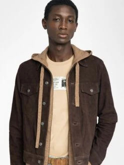 Zadig & Voltaire Bases Suede Jacket Dark Chocolate 12 Zadig & Voltaire Bases Suede Jacket Dark Chocolate -Zadig & Voltaire Clothing RMOW01125 DARK CHOCOLATE ADDI 2 684850d31281f