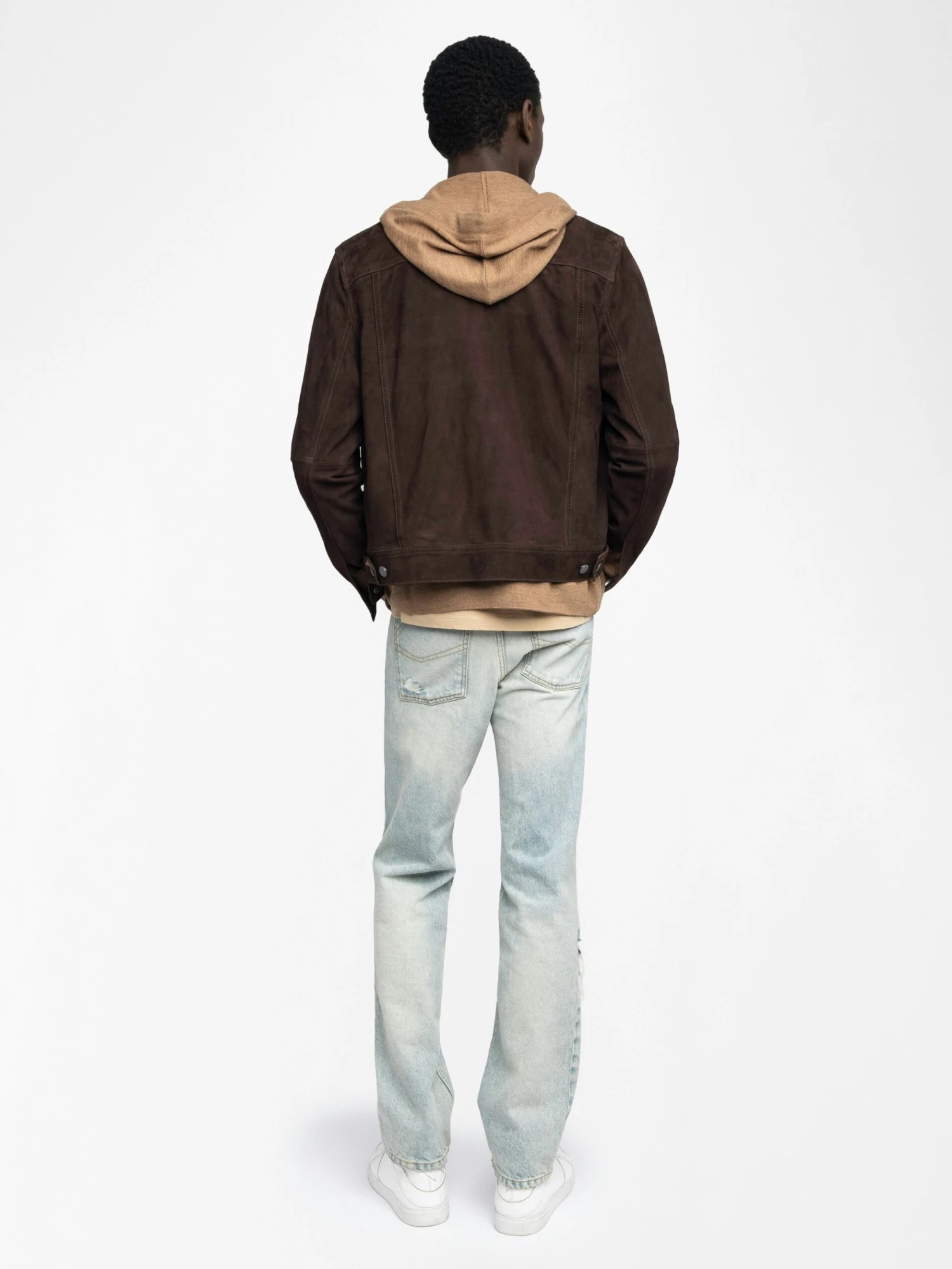 Zadig & Voltaire Bases Suede Jacket Dark Chocolate 4 Zadig & Voltaire Bases Suede Jacket Dark Chocolate - Image 2