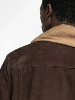 Zadig & Voltaire Bases Suede Jacket Dark Chocolate 14 Zadig & Voltaire Bases Suede Jacket Dark Chocolate -Zadig & Voltaire Clothing RMOW01125 DARK CHOCOLATE HOVER 6848512ad373b
