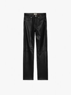 Zadig & Voltaire John Leather Pants Black -Zadig & Voltaire Clothing RMPA00017 NOIR PACKSHOT 6630a18ab3324