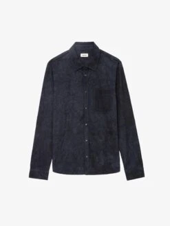 Zadig & Voltaire Serge Suede Shirt Encre -Zadig & Voltaire Clothing RMSH00011 ENCRE PACKSHOT
