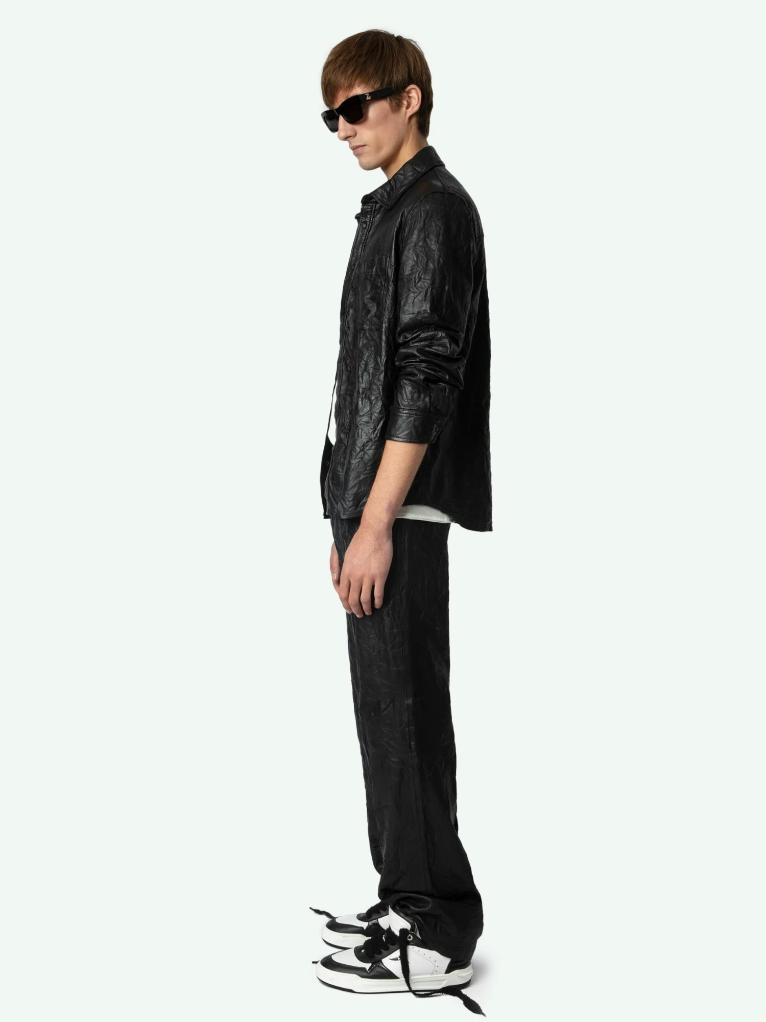 Zadig & Voltaire Serge Leather Shirt Black 6 Zadig & Voltaire Serge Leather Shirt Black - Image 4
