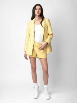 Zadig & Voltaire Visko Crinkled Leather Blazer Shea -Zadig & Voltaire Clothing RWBL00003 SHEA ADDI 2