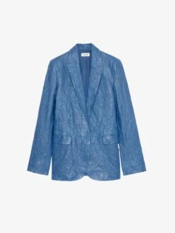 Zadig & Voltaire Valse Leather Blazer Surf -Zadig & Voltaire Clothing RWBL00059 SURF PACKSHOT 67b75b1c71508