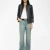 Zadig & Voltaire Veryn Crinkled Leather Blazer Black 2 Zadig & Voltaire Veryn Crinkled Leather Blazer Black -Zadig & Voltaire Clothing RWBL01084 BLACK SHOOTING 686b829b11662